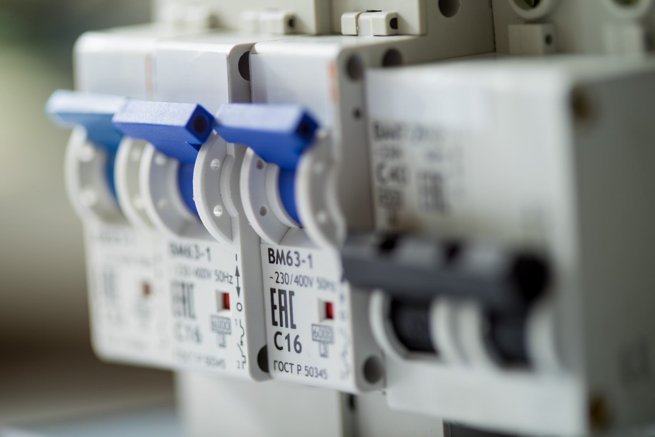 Selective Main Circuit Breaker Close Up
