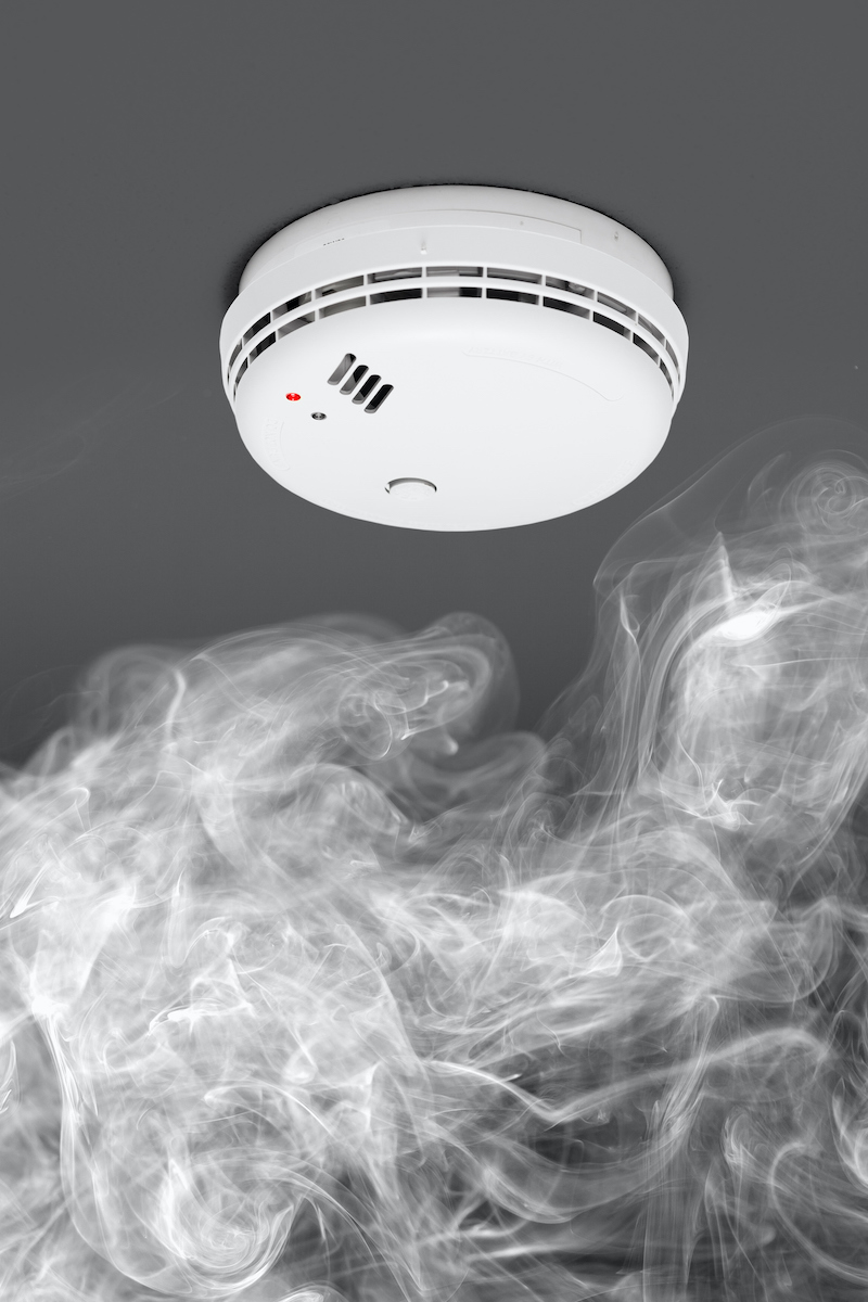 smoke alarm with smoke